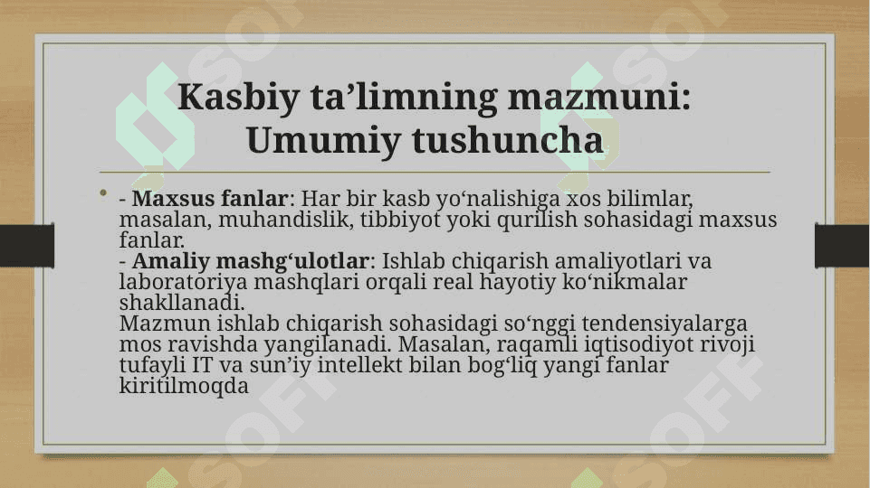 Kasbiy ta’lim mazmuni va texnologiyalari 5