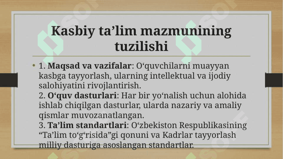 Kasbiy ta’lim mazmuni va texnologiyalari 7