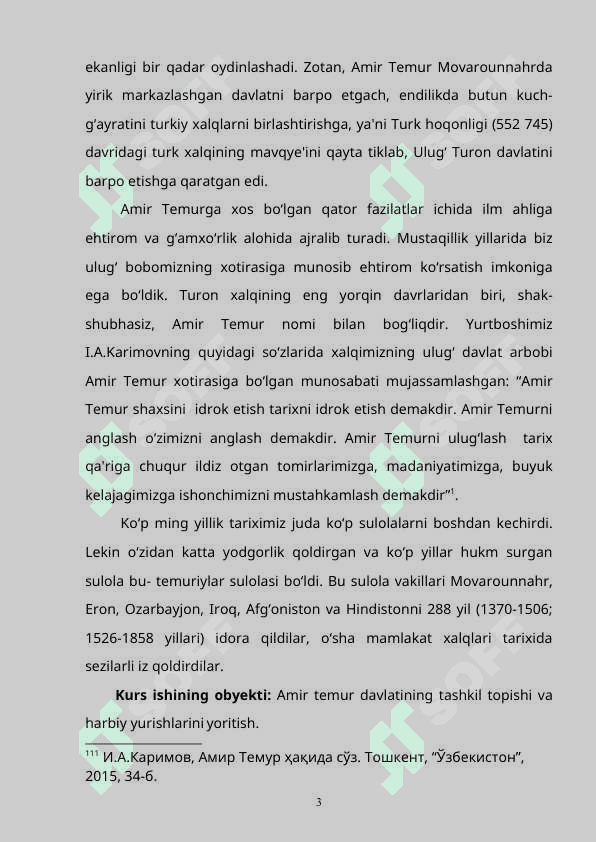 AMIR TEMUR DAVLATINING TASHKIL TOPISHI 3