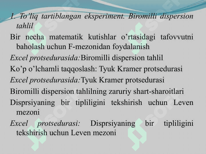 Dispersion tahlil 2