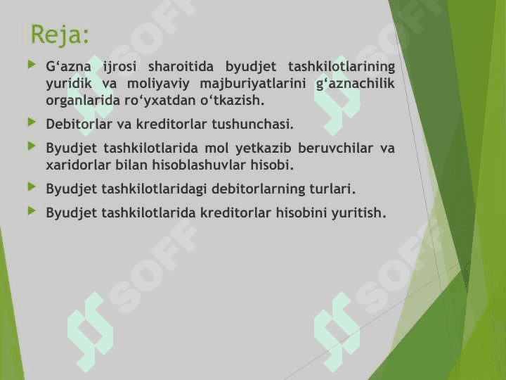 Byudjet tashkilotlarida turli debitor va kreditorlar bilan hisoblashuvlar hisobi 2