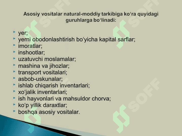 «ASOSIY VOSITALAR VA NOMODDIY AKTIVLAR HISOBI» 7
