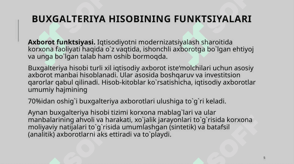 BUXGALTERIYA HISOBI FANINING PREDMETI VA USULLARI 5