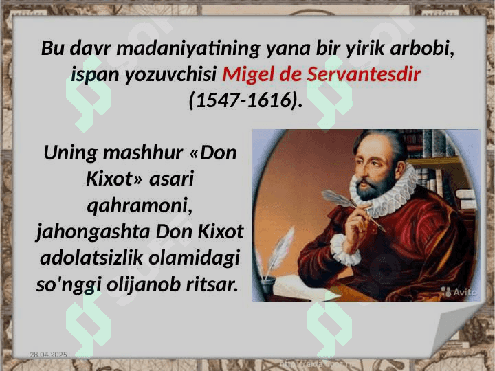 Garbiy yevropada uyg`onish davri madanyati 6