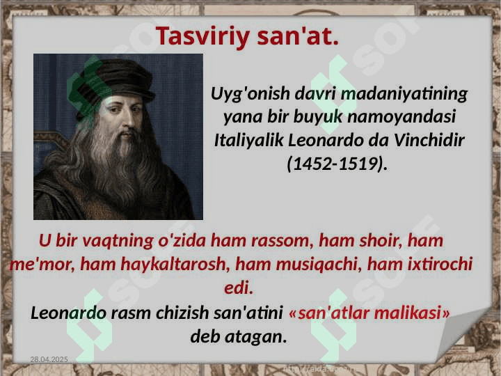 Garbiy yevropada uyg`onish davri madanyati 7