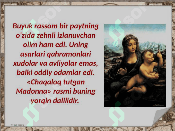 Garbiy yevropada uyg`onish davri madanyati 8