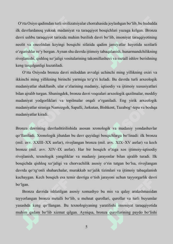 Oʻrta Osiyoda Bronza davri 5