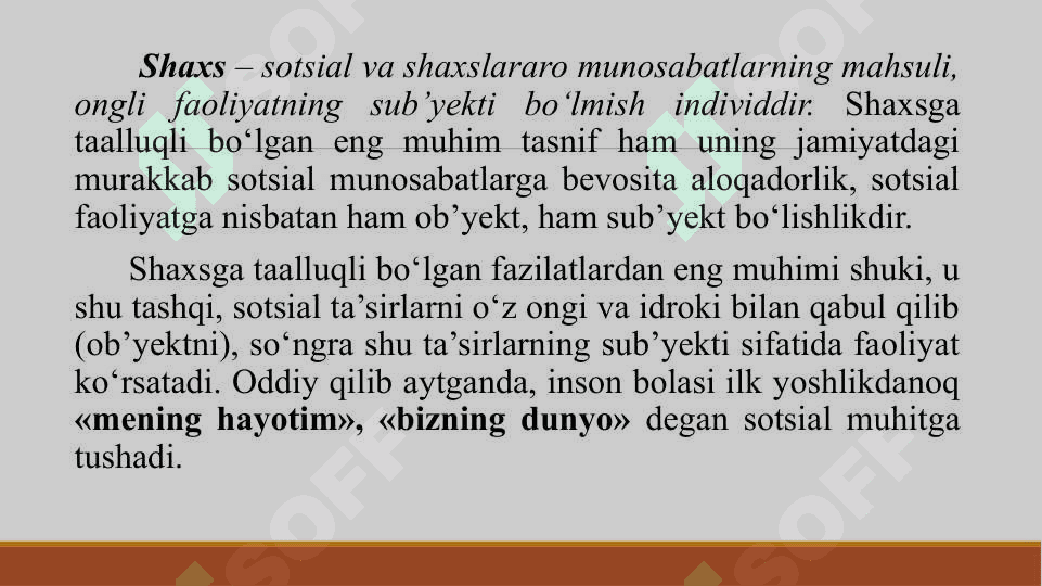SOTSIAL PSIXOLOGIYADA SHAXS  MUAMMOSI 7