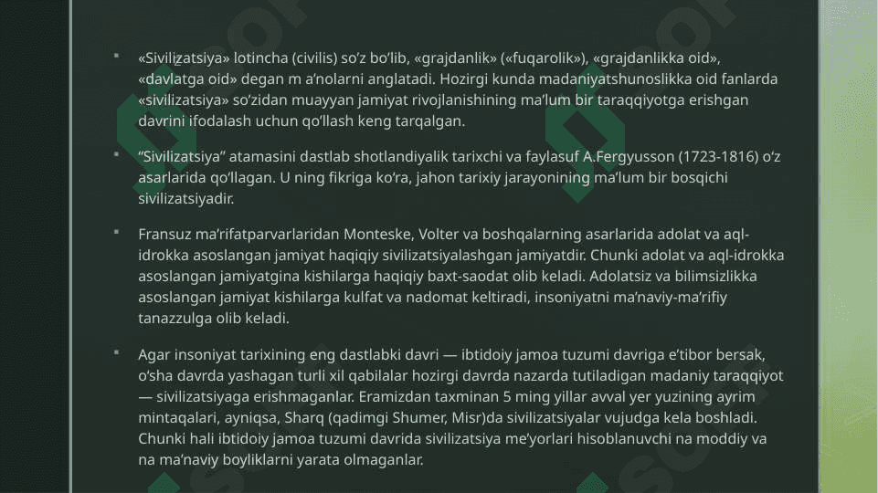 Madaniyat va Sivilizatsiya tushunchalari 3