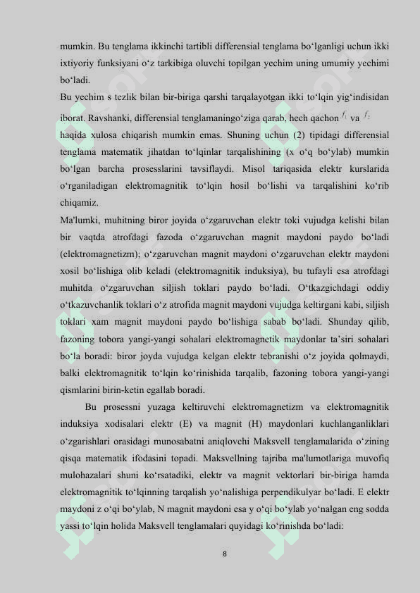 Yorugʻlikning toʻlqin xossalari 8