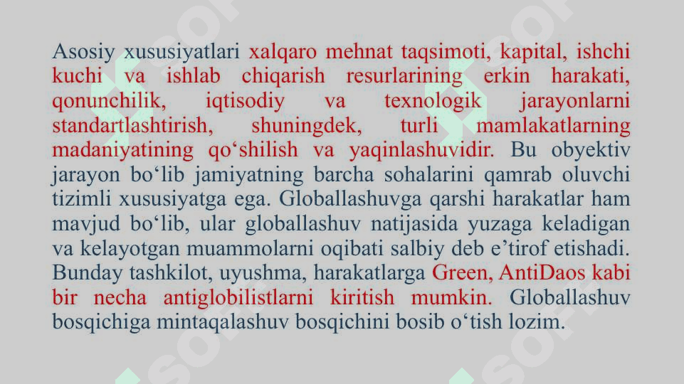 Global jarayonlar va barqaror taraqqiyot 6