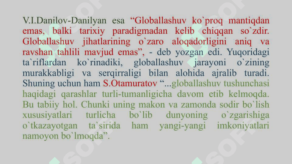Global jarayonlar va barqaror taraqqiyot 8