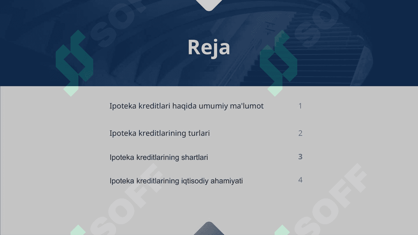 Ipoteka kreditlarining tahlili va shartlari 2
