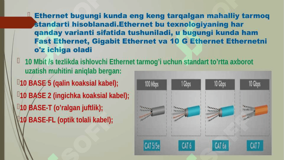 ETHERNET TEXNOLOGIYALARI. 4