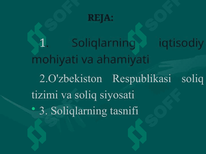 SOLIQLAR VA SOLIQ SIYOSATI 2
