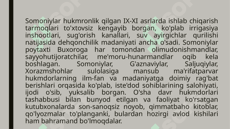 IX-XII ASRLARDA MAMLAKATIMIZ HUDUDIDA RO‘Y BERGAN MADANIY UYG‘ONISH, BUYUK ALLOMALARNING JAHON SIVILIZATSIYASIGA QO‘SHGAN HISSASI 4