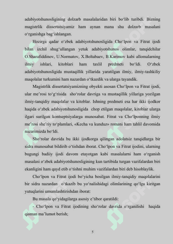 Cho'lpon ijodi va mustaqillik davri O'zbek adabiyoti 5