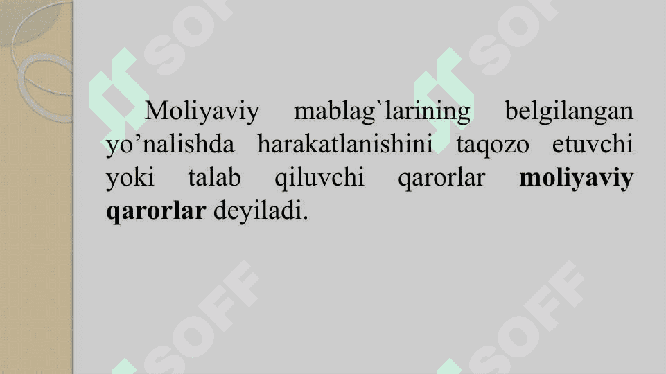 Moliyaviy qarorlar 2