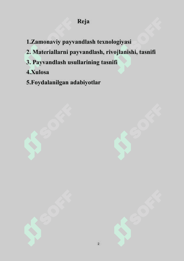 Zamonaviy payvandlash ishlarining texnologiyasi va payvandlash usullari 2