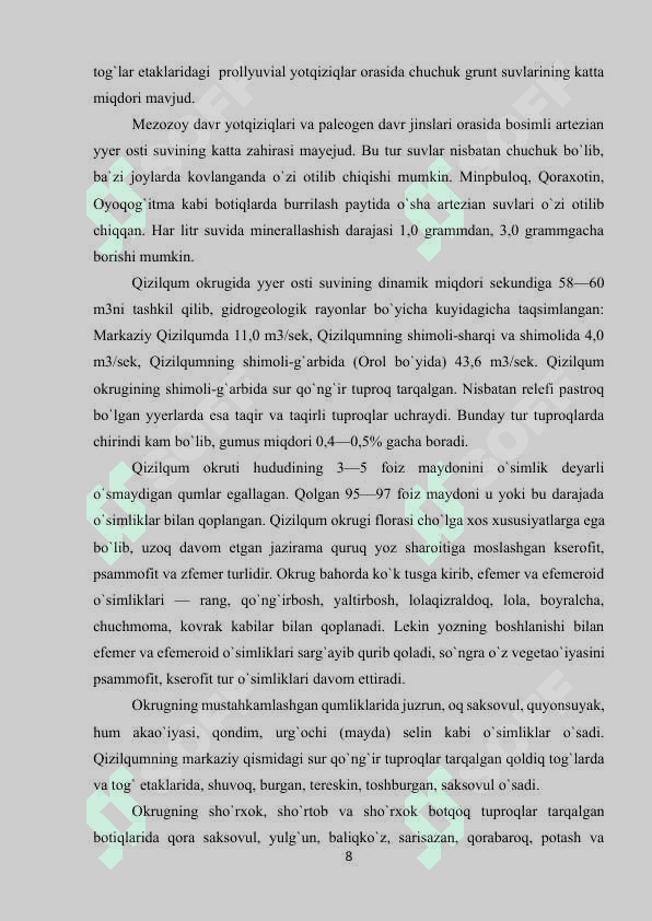 QIZILQUM TABIIY GEOGRAFIK OKRUGI 8