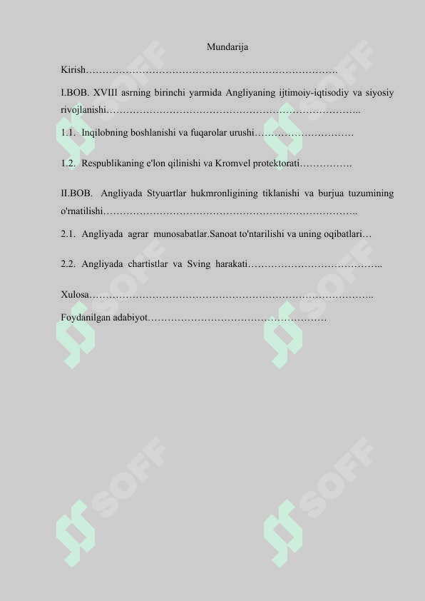 Angliya XVIII asrda 2