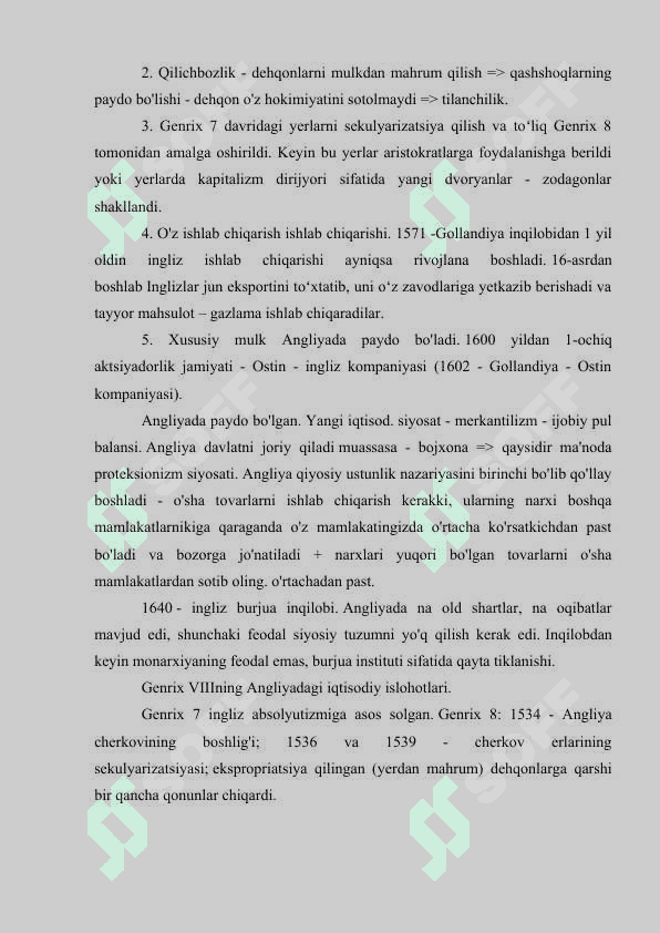 XVI - XVII ASRDA MUSTAMLAKACHILIK TIZIMI 8