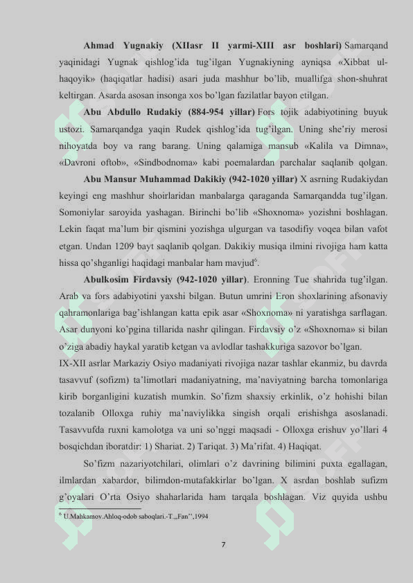 IX-XII asrlarda islom dini va sufiylik 7