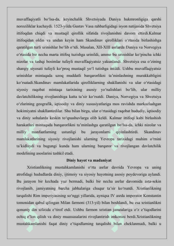 XII-XV asrlarda Skandinav mamlakatlari tarixiga oid ilmiy tadqiqotlar 25 5