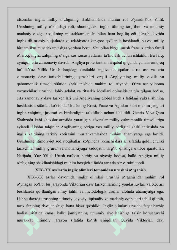Yuz yillik urushi tarixiga oid ingliz tilidagi tadqiqotlar 25 5
