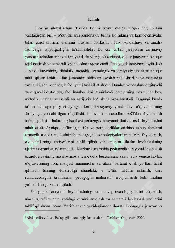 Pedagogik jarayonni loyihalash texnologiyasi 3