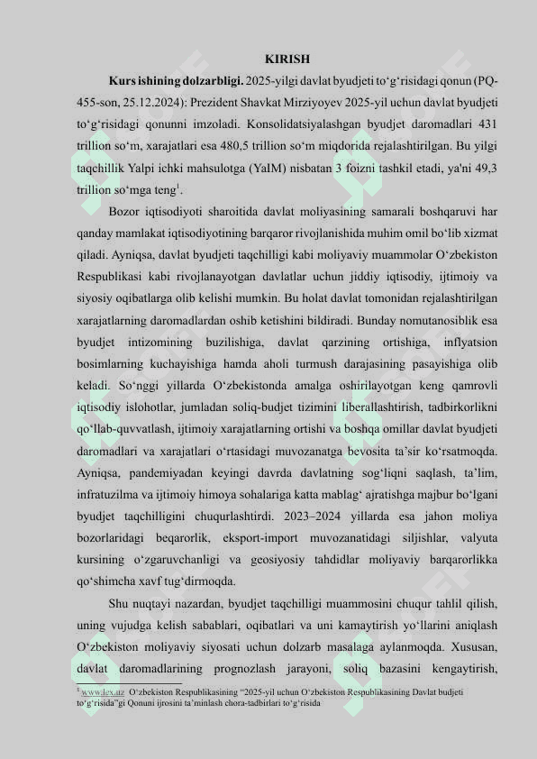 O‘zbekistonda davlat byudjeti taqchilligi 3