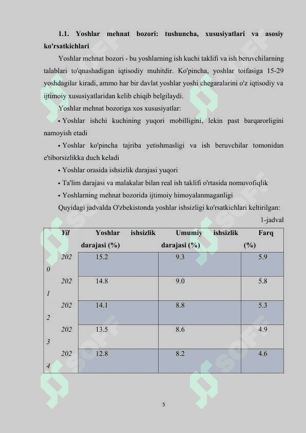 Mehnat bozorida yoshlarni ish bilan ta'minlash muammolari 5
