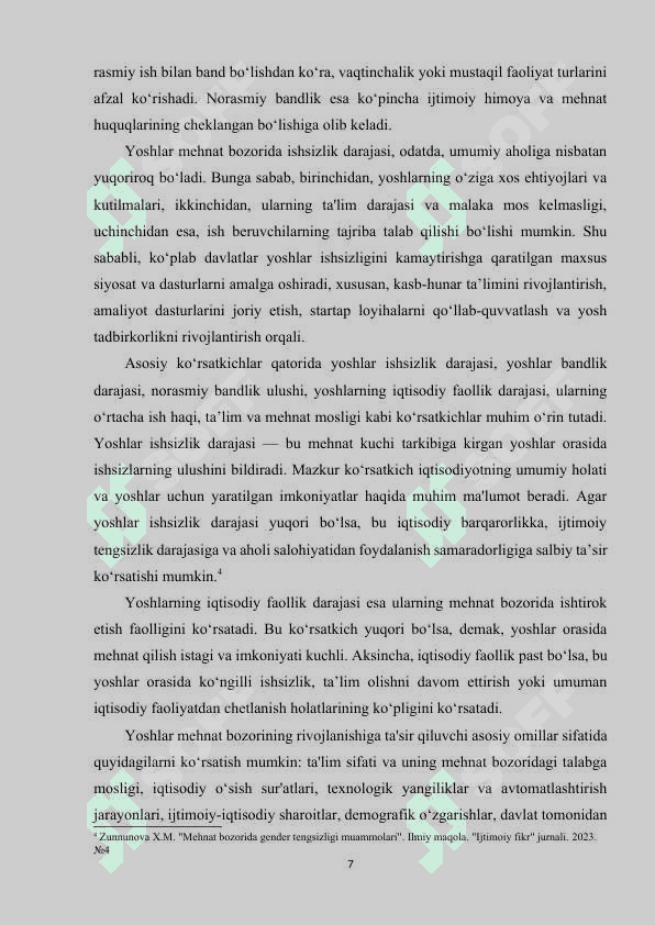 Mehnat bozorida yoshlarni ish bilan ta'minlash muammolari 7