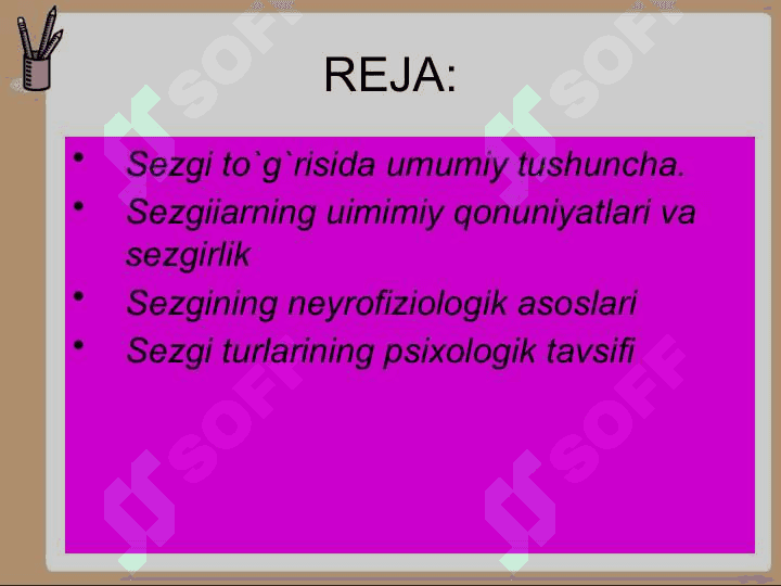 sezgilar  tasnifi 2