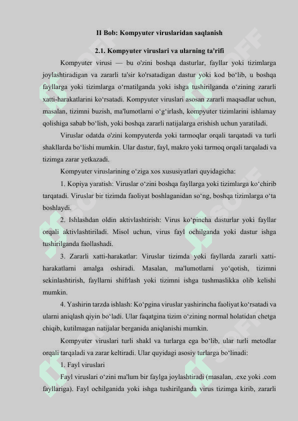Fayllarni arxivlash. Kompyuter viruslaridan saqlanish 8