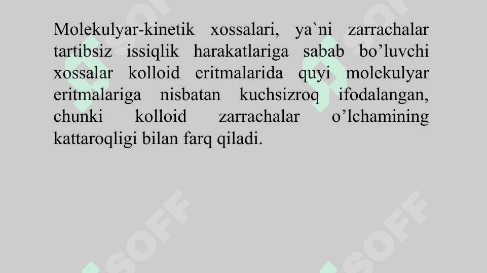 Kolloid sistemalarning molekulyar-kinetik xossalari 3