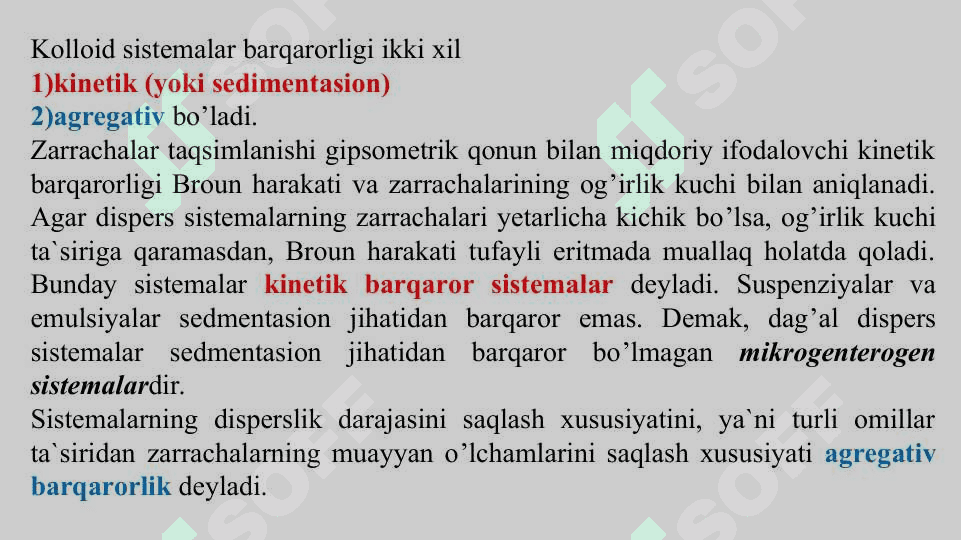 Dispers sistemalarning barqarorligi va koagulyatsiyasi 3