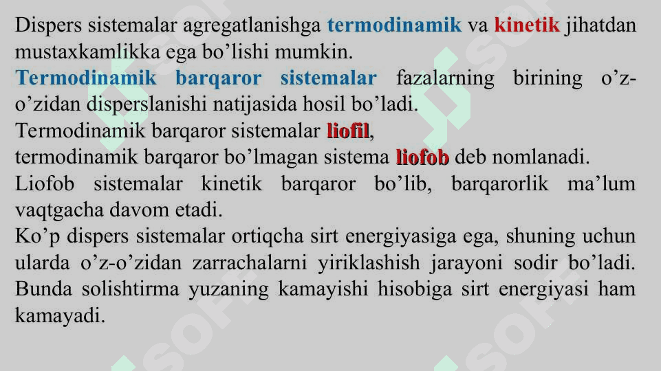 Dispers sistemalarning barqarorligi va koagulyatsiyasi 4