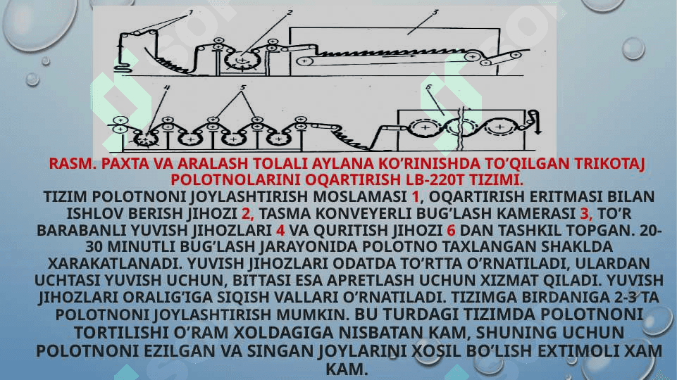 Trikataj polotnolarini pardozlashda ishlaatiladigan jihozlar 5