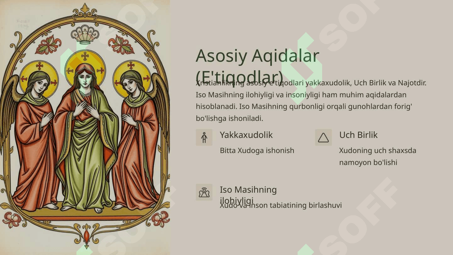 Xristianlikning Paydo Bo'lishi, Aqidalari, Asosiy Yo'nalishlari, Ta'limotlari va Manbalari 3