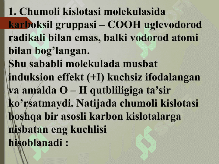 Chumoli kislota Muhim hususiyatlarni Olinish usullari Qo’llanilishi 4