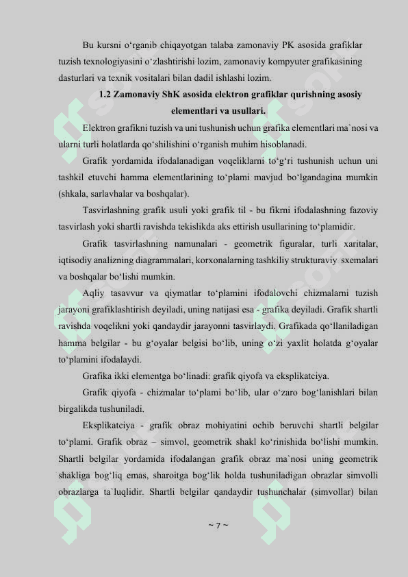 Jamiyatimizda kompyuter grafikasining qo‘llanish sohalari va rivojlanish istiqbollari 7