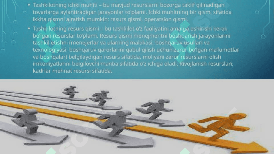 Tashkilotlar va ularning Ichki tashqi muhiti 2