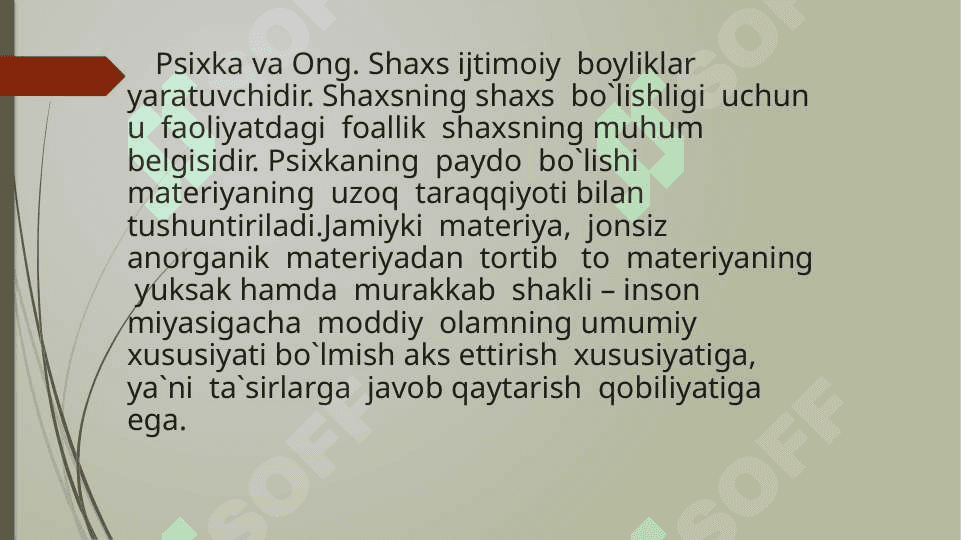 Psixika va Ong 2