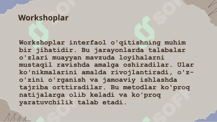 Ta'limning interfaol metodlari va strategiyalari Interfaol Ta'lim 6
