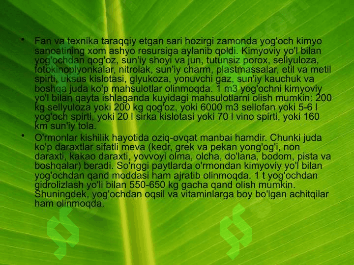 O’simliklar dunyosini muhofaza qilish 8