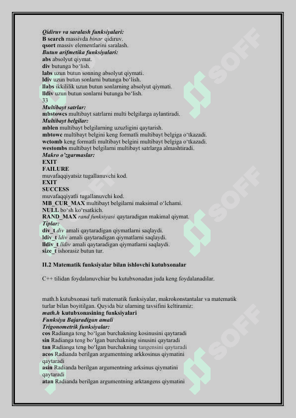 C++ dasturlash tilining standart kutbxonalari 5