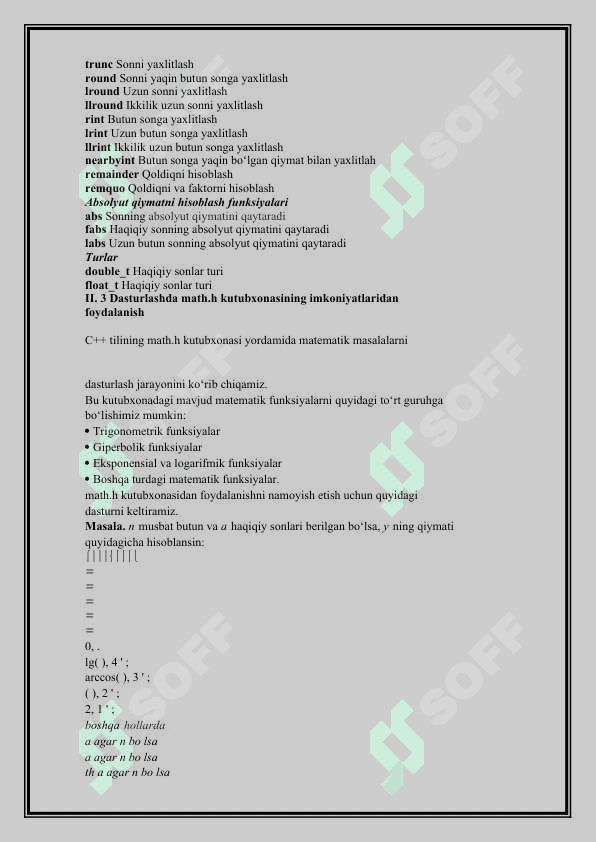 C++ dasturlash tilining standart kutbxonalari 7