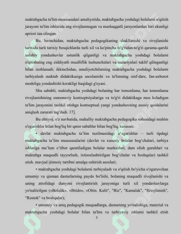 Maktabgacha ta’lim yoshdagi bolalarni o`qitish metodlari 5
