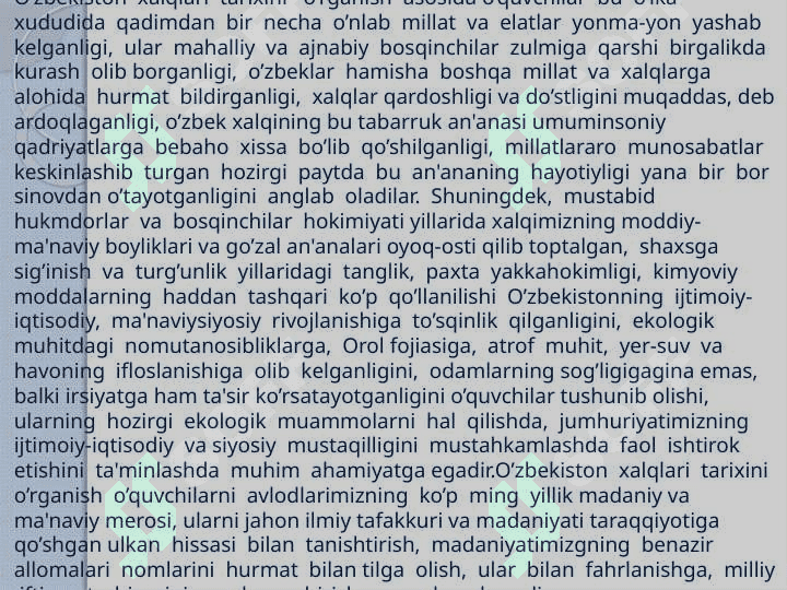 O’zbekiston tarixini o’rganish va o’qitishning dolzarb masalalari 3